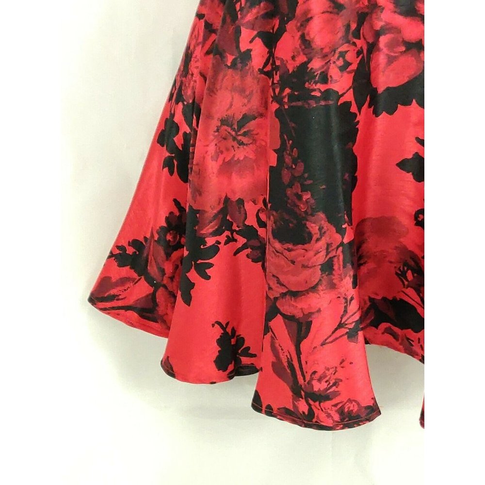 City Studios Womens Dress Juniors Size 5 Red Black - Picture 7 of 16